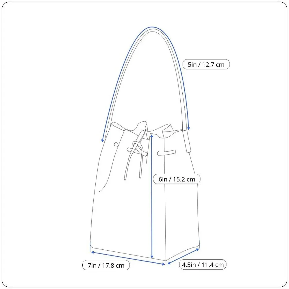 A Point ETC Women’s Natural Woven Straw Chain Handle Boho Bucket Bag Size S - Picture 11 of 11